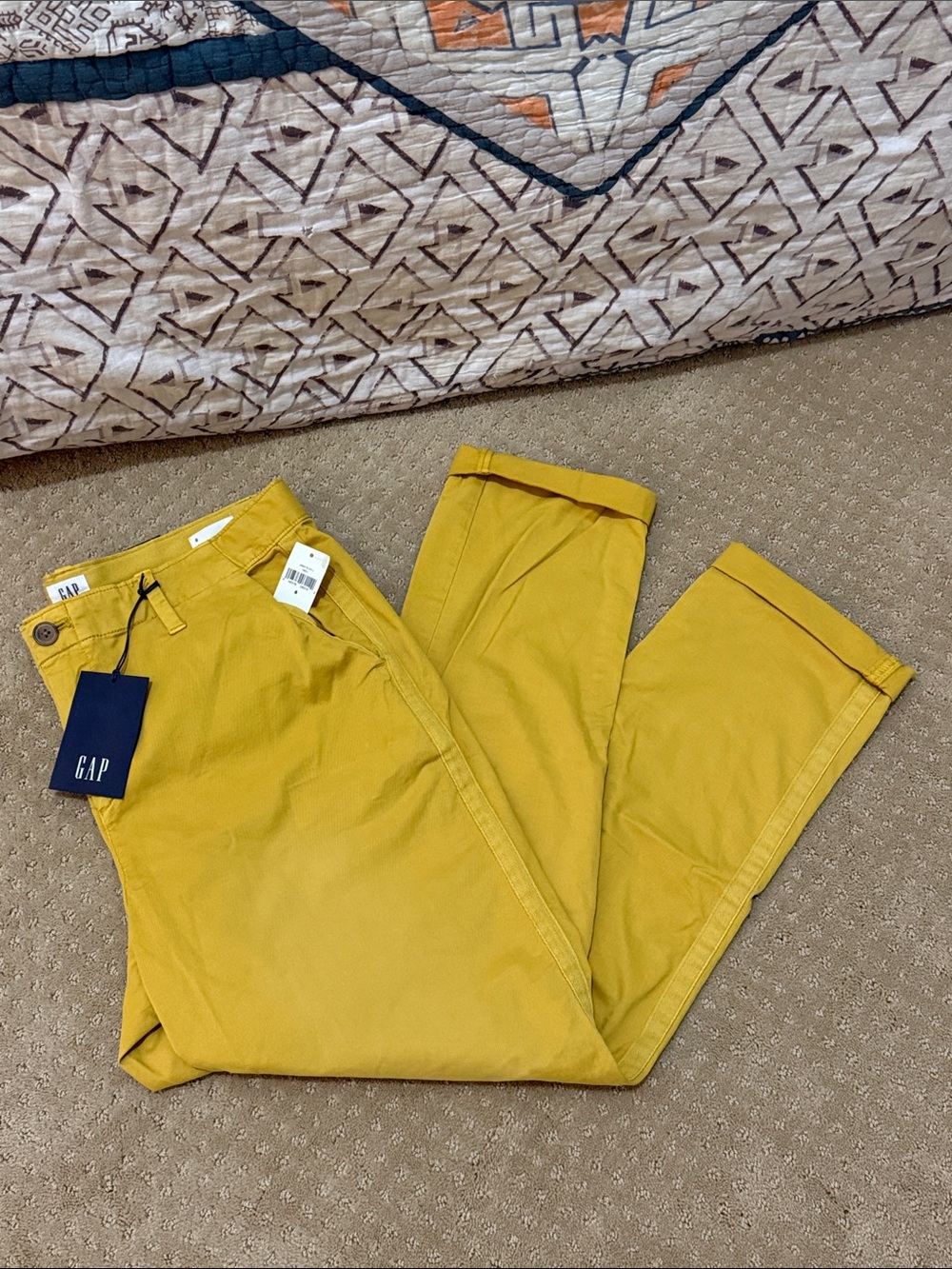 *NWT* Gap Girlfriend Chinos, Gold Plate, Sz 8